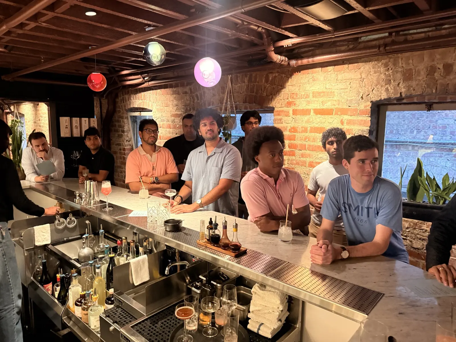 Founding engineers at a dinner with Battery Ventures